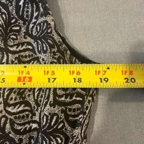 🩶NWT “Charter Club” 100% Silk Black Metallic Silver Maxi Dress Size 16🖤 - Picture 8 of 12